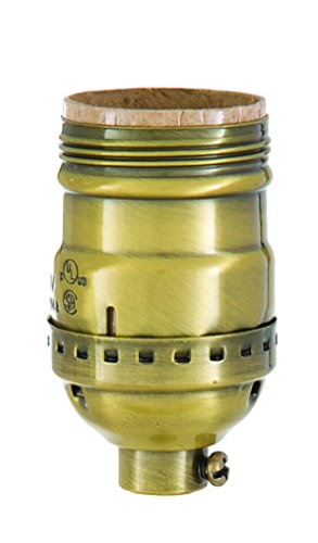 B&P Lamp 48290A ® Keyless Early Electric Style Lamp Socket, Antique Brass Finish thumb #1