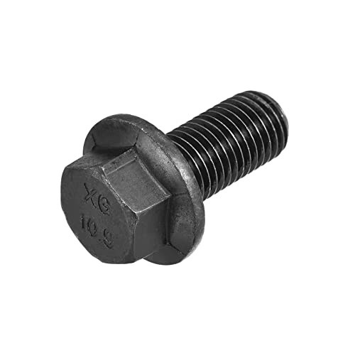 Image of METALLIXITY Flanged Hex Head Bolts (M16x35mm) 1pcs, Hexagon Serrated Flange Bolt Fully Thread Screw - for House Construction Hardware Fasteners