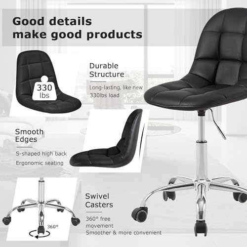 vecelo fabric swivel ergonomic office task chair reviews
