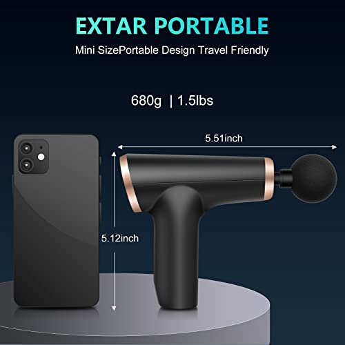 Mini Massage Gun Deep Tissue Percussion Massager For Muscle Relaxation And Neck Back Soreness Pain Relief -Including 4 Massage Heads #TOP4