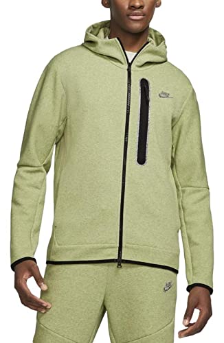 Nike Sportswear Tech Fleece Mens Full-Zip Hoodie Small Lime Ice Heather