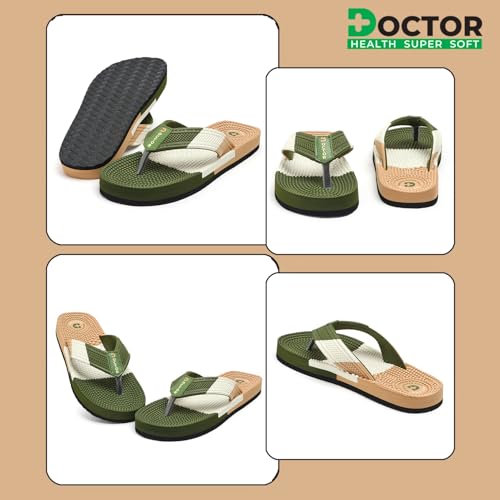Image of DOCTOR HEALTH SUPER SOFT Men's & Boys Anti-Skid Flip Flops with Acupressure Massage Footbed | Lightweight | Soft | Doctor-Recommended Slipper for Pain Relief | All Day Wear Acupressure Doctor Slipper