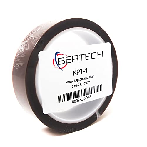Image of Bertech High-Temperature Kapton Tape, 1 Mil Thick, 1 Inch x 36 Yards - UL Recognized