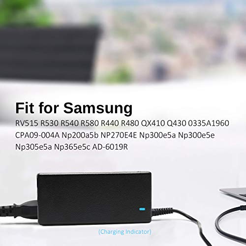 60W 19V 3.15A Laptop Charger For Samsung Np300E5A Np305E5A Np300E5E Np300E5C Np365E5C Np300E4C Np300E4E Np300V5A Np510R5E Np305E7A Np305V5A Samsung R530 Q430 Qx410 Qx411 R480 470R Cpa09-004A Adapter #TOP6