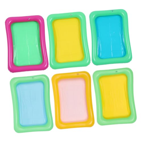 UTHCLO 6 Stück Aufblasbares EIS serviertablett Große Kapazität für Salat Getränke Buffet Pool Strandpartys Hält Speisen und Getränke Dank Eisfüllung Lange Kalt