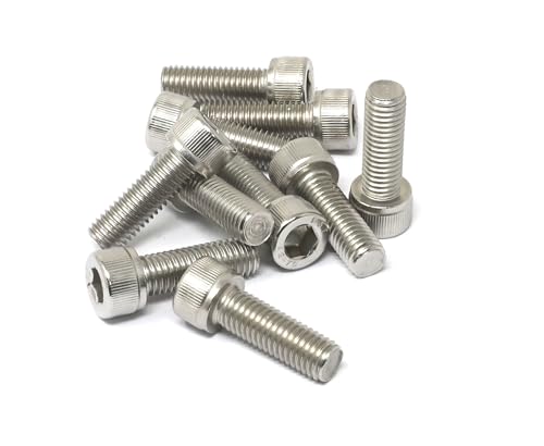 Image of iexcell 10 Pcs M10 x 30mm Thread Pitch 1.5 mm Stainless Steel 304 Hex Socket Head Cap Screws Bolts Kit