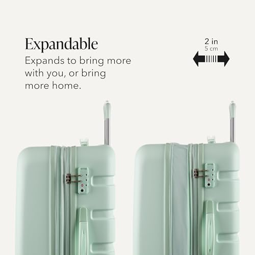 Image of SwissGear 7366, Clearly Aqua, Checked-Medium 23-Inch, Signature Hardside Expandable Luggage With Spinner Wheels