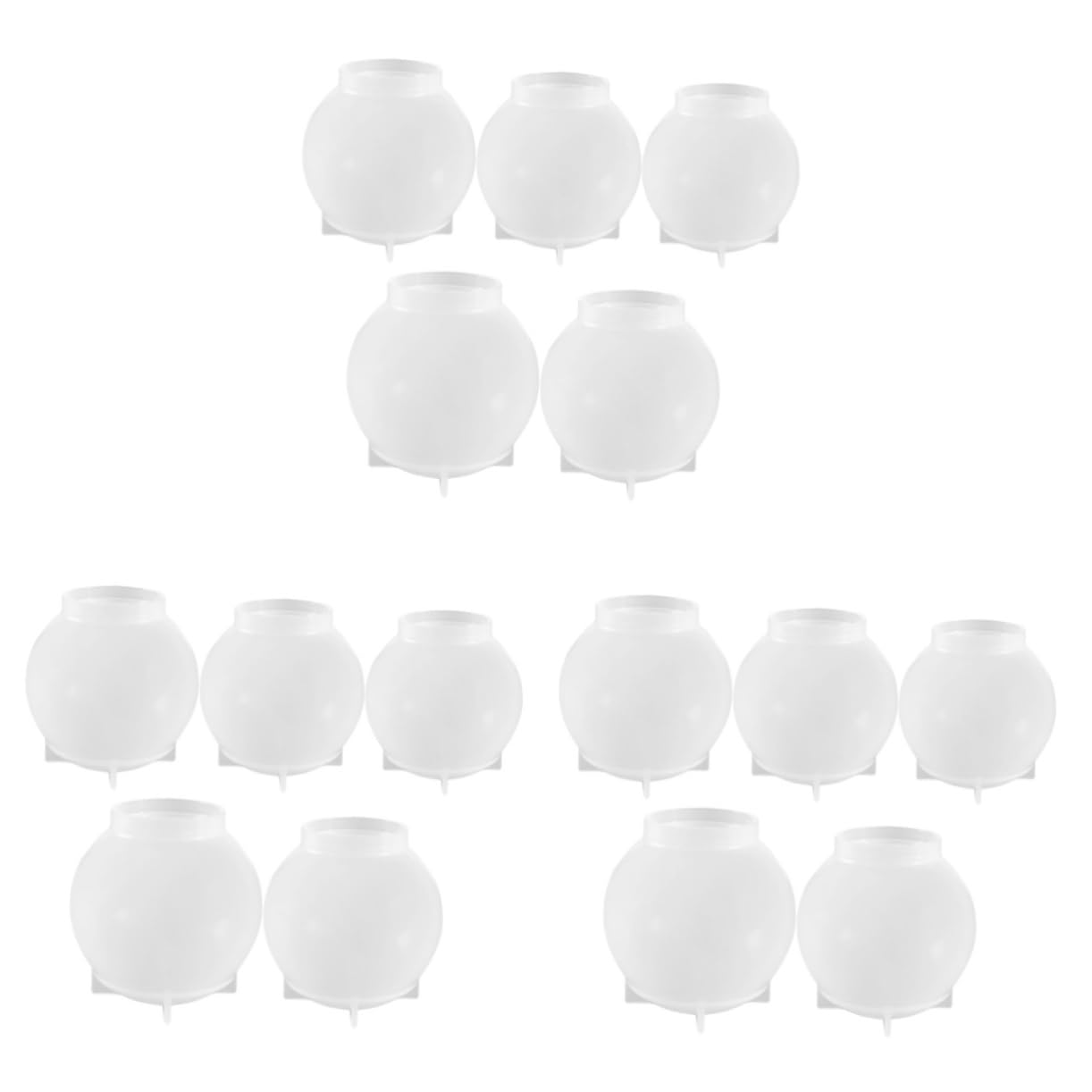 VILLCASE 15stücke Teiliges Silikon Ballform Für Dekorationen Kristallkugel Gießform Für Pflanzenpräsentationen Und Heimdeko Flexibel Und Einfach Zu Reinigen