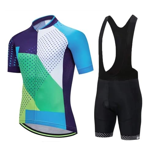 Vêtements de cyclisme homme à séchage rapide avec maillot zippé et cuissard confortable