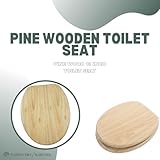 Marco Paul Heavy Duty Black Glitter Wooden Toilet Seat 18" Strong MDF Oval Toilet Seat with Hinges Universal Fit Toilet Seats for Busy Homes Office Ensuites Replacement Loo Seats - Image 4