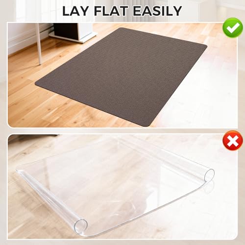 Image of Sycoodeal Chair Mat,36 inch x 55 inch Office Chair Mat for Hardwood and Tile Floor, Heavy Duty Floor Protector for Rolling Chairs,Non-Slip,Computer Mat for Home Office(Coffee)