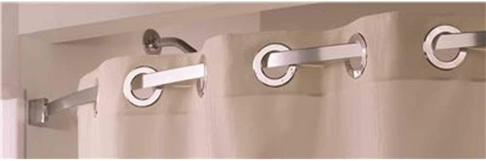 FOCUS HBA00KIT036 60 in. Aluminum Curved Shower Bar Brushed Nickel