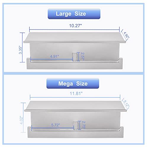 Double Toilet Paper Holder With Shelf,Idealmax Toilet Paper Holder Brushed Nickel,Large Commercial Toilet Paper Dispenser Phone Shelf, Wall Mounted Tissue Roll For Bathroom, Stainless Steel #TOP3