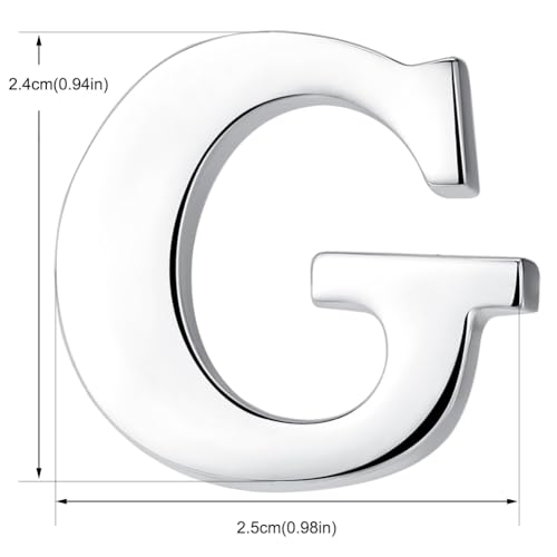 Image of HONEY BEAR Initial Alphabet Letter Lapel Pins Collar Badge Brooches for Mens /Womens Shirt Dress Decoration Silver