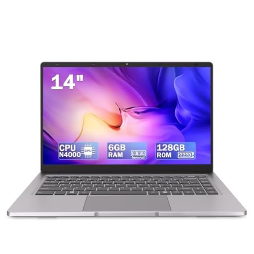 PC Portable 14" - Celeron N4000, 6 Go RAM, 128 Go Stockage - Équipement Essentiel