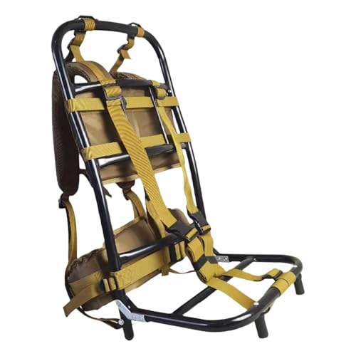 Harilla Estructura de Mochila de Transporte de 60 Kg, Estructura de Bolsa Plegada, Mochila de Nailon Resistente Hecha de Aleación de Aluminio de Primera Calid, Caqui