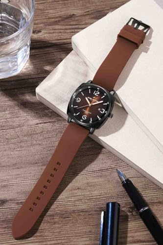 Image of Daniel Hechter Paris Vaneau Collection Analog Watch for Men - Water Resistant Quartz Movement, Date Display with Silicon Strap