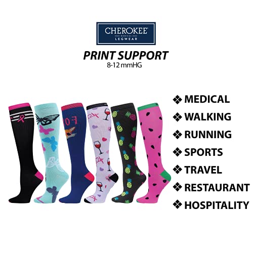 Chaussettes de compression femme imprimées pour jambes légères