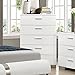 Coaster Home Furnishings Felicity 5-Drawer Chest Glossy White