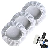 YIPFEN 3 PCS Lammwoll-Polierhauben für Einhell Akku-Autopoliermaschinen CE-CB 18/254 Li, CC-PO 90, für Poliermaschinen (220mm-250mm)