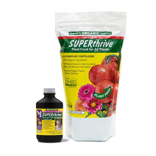 SUPERthrive Plant Vitamin Solution 4 oz. + Organic 4-4-4 All-Purpose Fertilizer Set 2 Pack