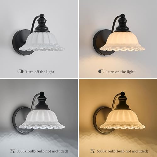 Image of XIEDUN Vanity Light Black Wall Sconces Modern Bathroom Sconces