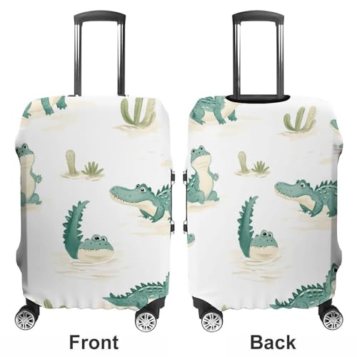 Cartoon Alligators Luggage Covers Washable Travel Suitcase Cover Elastic Baggage Protector3