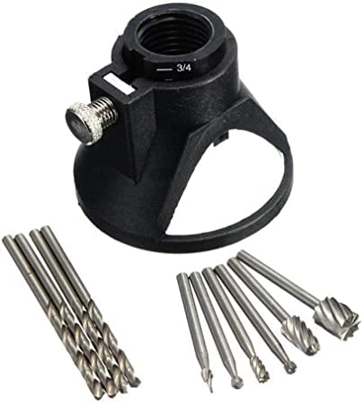 TOP-VIGOR Rotary Multi Tool Cutting Guide Router Attachment Kit, HSS Router Drill Bit Set Router Accessories for Quick Work - Image 2