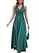XEB Wedding Guest Dresses for Women 2025 V Neck Formal Dresses for Women Sleeveless Evening Gowns Pleated Cocktail Elegant Ruffle-Peacock Blue-XXL