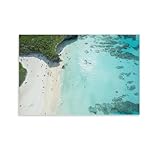 映画 ポスター夏休みの潮風と砂山ビーチ 壁アート プリント リビング 寝室 ダイニングルーム バスルーム ホーム装飾24x36inch(60x90cm)