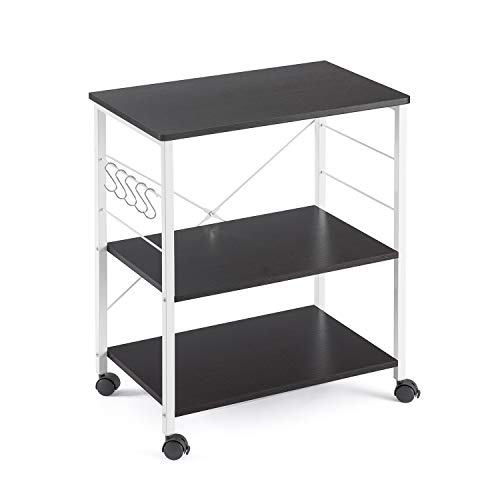 Mr IRONSTONE 3-Tier Kitchen Baker's Rack Utility Microwave Oven Stand Storage Cart Workstation