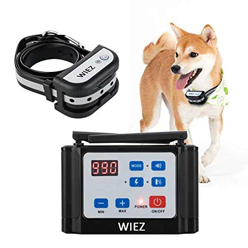 WIEZ Wireless Dog Fence Electric & Training Collar 2-in-1, Dual Antenna, Adjustable Range Control 100-990 ft, Adjustable Warning Strength, Rechargeable,Harmless WIEZ Wireless Dog Fence Electric & Training Collar 2-in-1, Dual Antenna, Adjustable Range Control 100-990 ft, Adjustable Warning Strength, Rechargeable,Harmless
