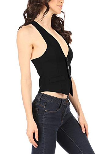 Dressy Casual Versatile Racerback Vest Tuxedo Suit Waistcoat Made in USA Black 2XL2