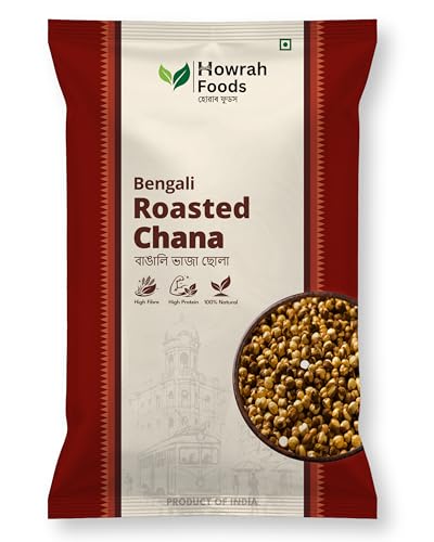 Image of HOWRAH FOODS Bengali Plain Roasted Chana 1 Kg | Bhuna Desi Chickpeas Whole with Skin Kolkata Style | High Protein Fiber Vegan Gluten Free Snack | Authentic Taste of Bengal