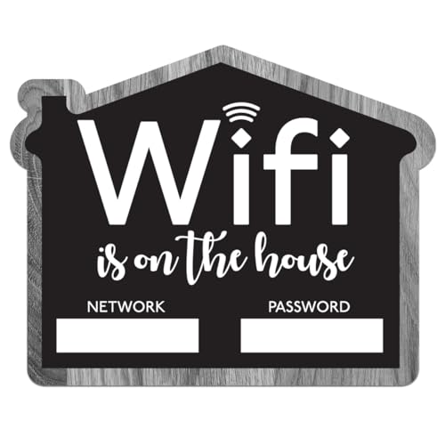 Make Your Message Stick - WiFi Password Sign for Home, Guest Room & Business - Magnetic WiFi Sign for Fridge or Wall - Reusable WiFi Board for Guests