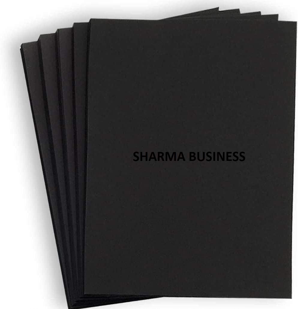 SHARMA BUSINESS™ A4 Black Sheets Pack of 20 Sheets 100 GSM (50)