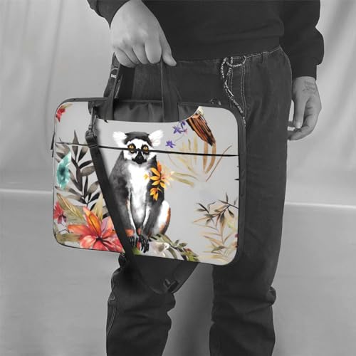 Bolso de hombro para laptop con diseño animal y flores miniatura 2