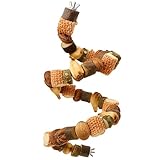 Wellensittich Zubehör, Vogelkäfig Wellensittich, Sitzstangen für Wellensittiche, Nymphensittich Zubehör, 50 cm Kletterleiter für mittelgroße Vögel, Muskelaktivität und natürliche Beschäftigung