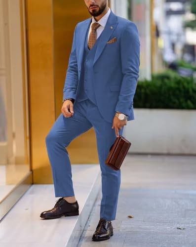 Mens Suit 3 Piece Slim Fit Suit Double Breasted Suit Men Wedding Prom Suits for Men3