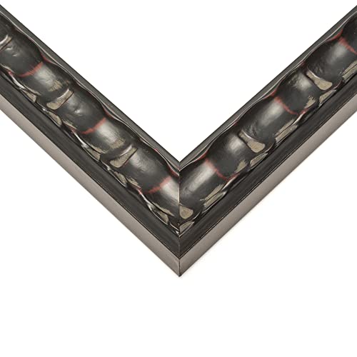 Picture Frame Moulding (Wood) 100ft Bundle - Distressed/Aged Black Finish - 1.5