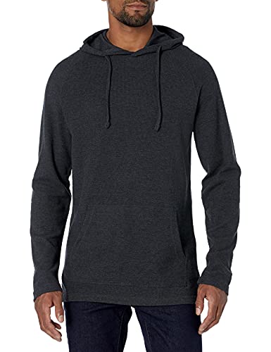 Amazon Essentials Mens Pullover Hoodie Long-Sleeve Slub Thermal Charcoal Heather 3X-Large Tall (Previously GoodThreads)