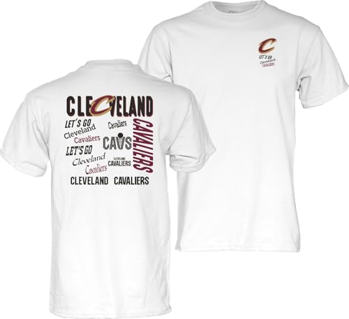 Cleveland Cavaliers NBA Officially Licensed T-Shirt Front/Back White, Large