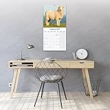 Avonside Owce 2027 Kalendarz z Naklejkami Organizacyjnymi, 16-Miesięczny Kwadratowy Kalendarz Ścienny (wrz 2026 - gru 2027), Planer, 29,5 x 29,5 cm