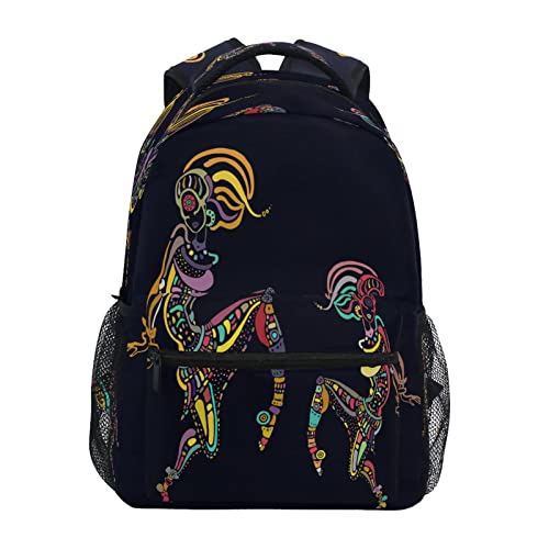 Mochila de bailarina africana impermeable para portátil escolar de niñas