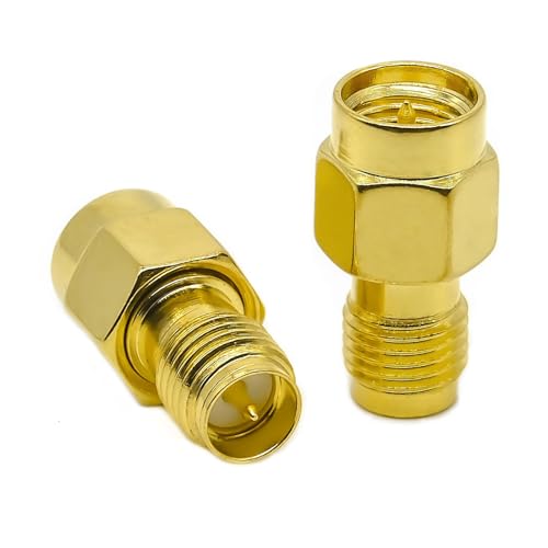 Adaptador SMA Macho a RP-SMA Hembra Coaxial pack 2 miniatura 3
