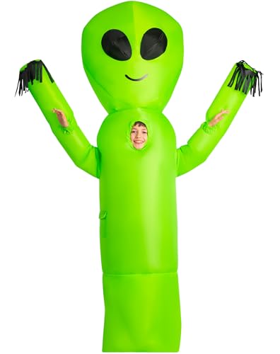 Disfraz infantil inflable de alienígena con brazos ondulados miniatura 4