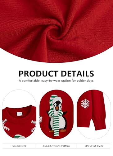 Girls Christmas Sweaters Kids Sweater Holiday Winter Pullover Crew Neck Long Sleeve Knit Top3