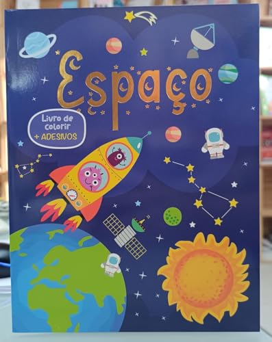 Livro de colorir com adesivos – espaco: