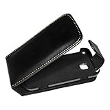 Mobilfunk Krause Flip Hülle Etui Handytasche Tasche Hülle für Samsung GT-S5330 / S5330 (Schwarz)