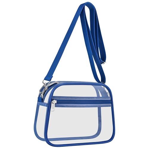 Image of USPECLARE Clear Bag for Stadium Events Clear Sports Fan Handbags Purses | Unisex 0.4 mm Thickened Waterproof PVC,Approved for Concerts,Game Days,Outdoor Events
